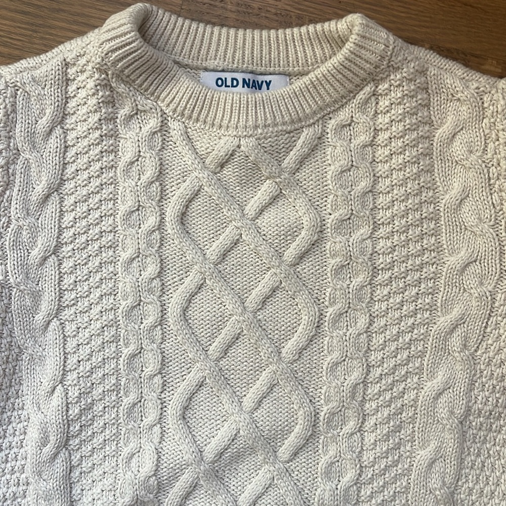 Old Navy Boys Cream Sweater - Picture 2 of 3